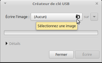 Logiciel de création de clé USB Bootable intégré Linux pour image.iso